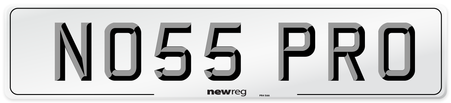 NO55 PRO Number Plate from New Reg
